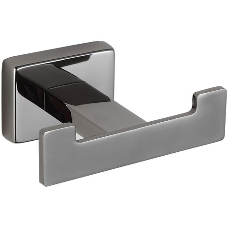 Mexen Arno crochet double pour serviette, chrome noir - 7020735-73 (1/2)