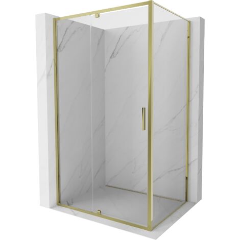 Mexen Exo cabine de douche pivotante 90 x 120 cm, transparente, or - 819-090-120-50-00 (1/3)