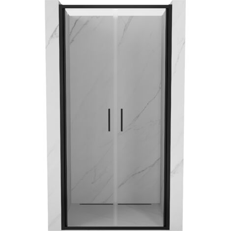 Mexen Exo portes de douche doubles battantes 100 cm, transparent, noir - 814-100-000-70-00 (1/5)