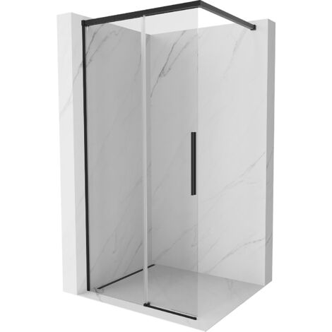 Mexen Rox paroi de douche Walk-in 105 x 200 cm, transparent 8 mm, noire - 8C2-105-003-70-00 (1/3)
