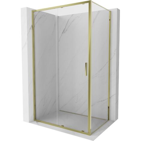 Mexen Exo cabine de douche coulissante 95 x 120 cm, transparent, dorée - 8151-095-120-50-00 (1/3)