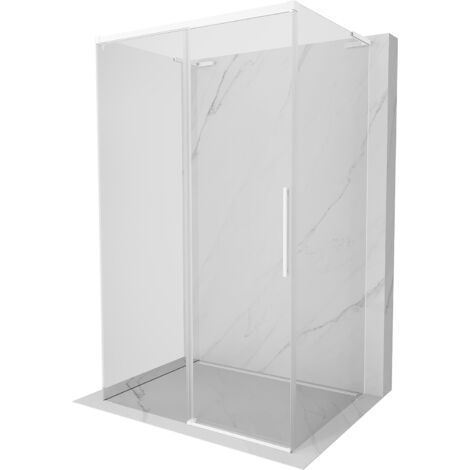 Mexen Rox-3S L cabine de douche à 3 parois coulissante 100 x 85 cm, transparent, blanc - 8C2L-100-085-20-00-3S (1/3)