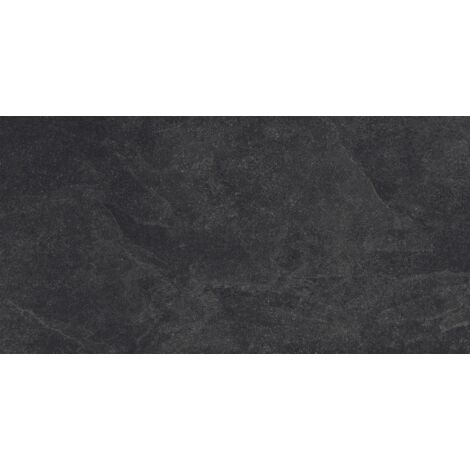Mexen Canberra Nero grès émaillé rectifié G1, carreau sol-mur 120 x 60 cm, mat - TL328-120-060-02
