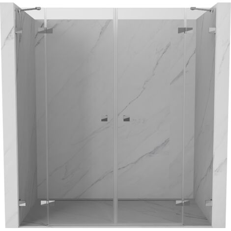 Mexen Lunar Duo portes de douche pivotantes 170 cm, transparent, chrome - 834D-170-000-01-00 (1/3)