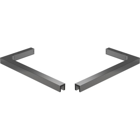 Mexen ensemble de supports angulaires en L pour parois de douche 10 mm, noir - 800-07-95 (1/2)