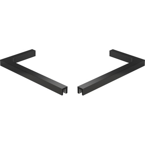 Mexen ensemble de supports en L pour portes et parois de douche 6-8 mm, noir - 830-12-70 (1/2)