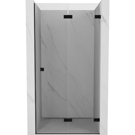 Mexen Lunar-F porte de douche pliante droite 55 cm, transparent, noir - 836-055-000-70-00-P (1/3)