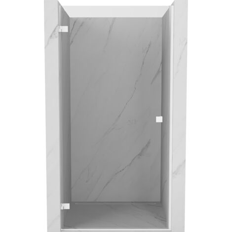 Mexen Lunar-B porte de douche pivotante gauche 50 cm, transparente, blanche - 832-050-000-20-00-L (1/3)