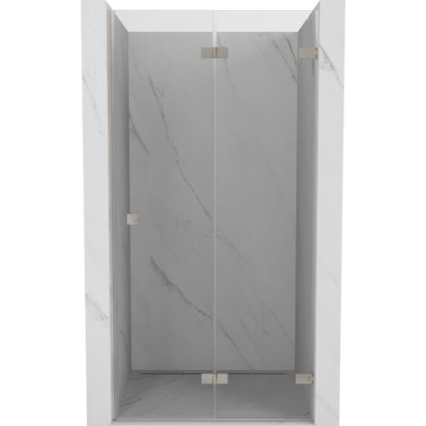 Mexen Lunar-F porte de douche pliante droite 50 cm, transparent, nickel brossé - 836-050-000-97-00-P (1/3)