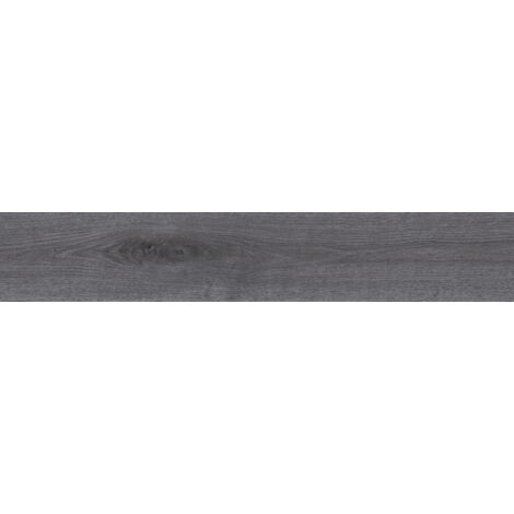 Mexen Wood Ville Grès émaillé rectifié acier G1, carreau effet bois pour sol et mur 120 x 20 cm, carving - TL613-120-020-06