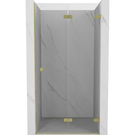 Mexen Lunar-F porte de douche pliante droite 55 cm, transparent, or brossé - 836-055-000-55-00-P (1/3)