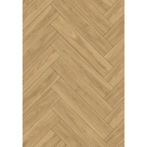 Mexen Cape Coral panneaux vinyles motif chevron 635 x 127 mm SPC 6,5 mm sous-couche 1,5 mm, 4 V-Joint, Chêne