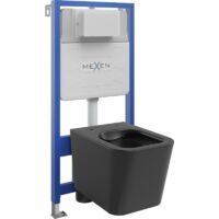 Mexen ensemble WC encastré châssis Fenix Slim avec cuvette WC Teo, noir mat - 6103385XX85