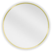 Mexen Loft miroir de salle de bain rond 30 cm, cadre doré - 9850-030-030-000-50