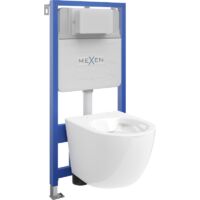 Mexen ensemble encastré WC châssis Fenix Slim avec cuvette WC Lena, blanc brillant - 6103322XX00
