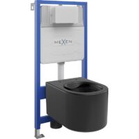 Mexen ensemble encastré WC châssis Fenix Slim avec cuvette WC Sofia, noir mat - 6103354XX85