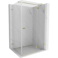 Mexen Lunar T cabine de douche à charnière droite 115 x 100 cm, transparent, or - 834T-115-100-50-00-P