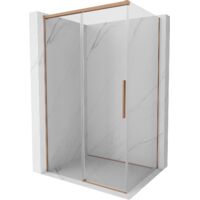 Mexen Rox cabine de douche coulissante 145 x 120 cm, transparent, cuivre brossé - 8C2-145-120-65-00