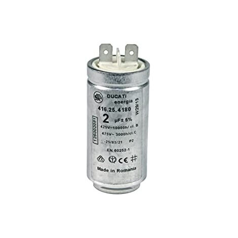 AEG 1250020813 2µF 425/475V Condensatore compatibile con spina evidenziazione per asciugatura
