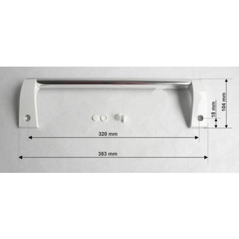 Maniglia Bianca Per Porta Frigo/Congelatore LEC 082624533 - Ricambio Originale - 3