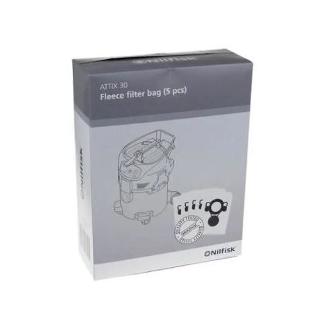 Nilfisk Sacchi filtranti non tessuti 5 pezzi per ATTIX 30 (107419591)