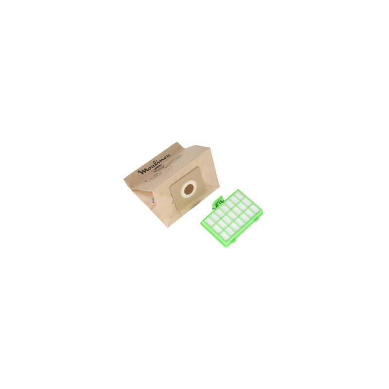MOULINEX 10 Sacchetti Carta + Microfiltro + Filtro Hepa Aspirapolvere Zelio MO40