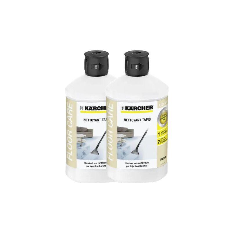 Lot de 2 nettoyants (1L) moquettes et tapis RM519 pour Nettoyeur Haute Pression KARCHER 629577102