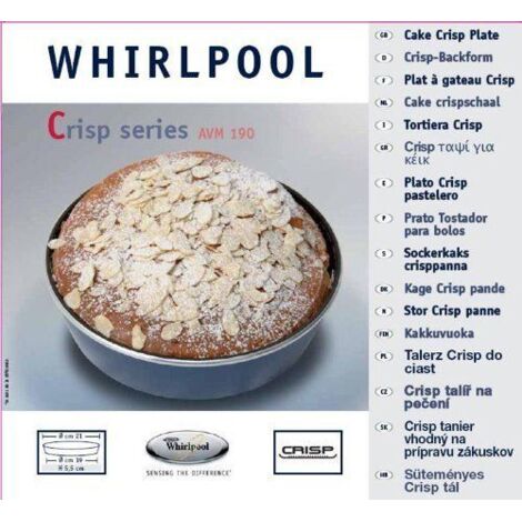 Molde crujiente 19cm para microondas WHIRLPOOL 480131000081