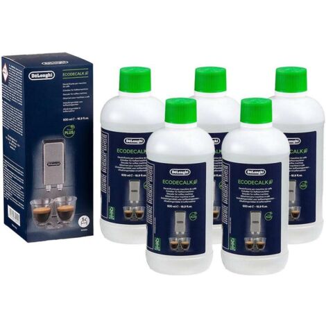 Delonghi DLSC500 EcoDecalk Descalcificador Pack de 5 botellas de 500 ml (1/3)