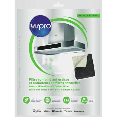 Filtro de grasa y carbón de fibra natural. (1/2)