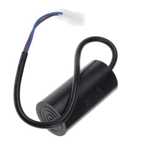 Condensador negro de 40 µf con cables (9 x 4 cm) para Hidrolimpiadora KARCHER K6 y K7 66612880