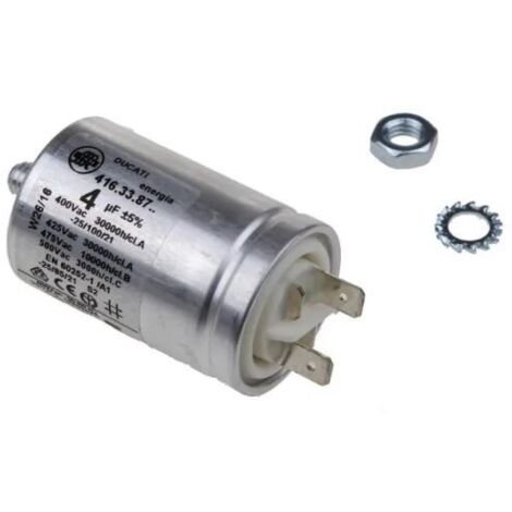 Whirlpool Condensador 4µF 54 mm altura 35 mm diámetro
