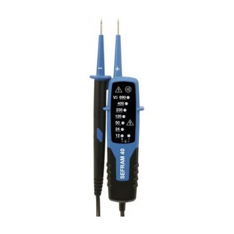 Comprobador de tensión CA/CC - 12 V a 690 V - Pantalla LED - Sefram Instruments sefram40