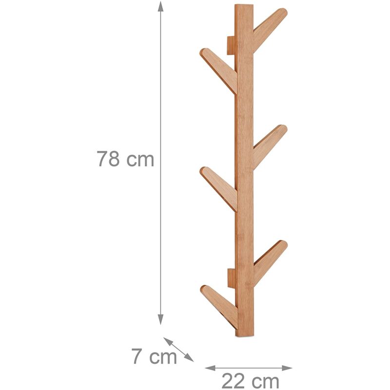Wenko Scaffale da Parete Bahari, Set di 2 Pezzi, scaffale in bambù ecosostenibile Abbinato a Moderno Poliestere Grigio, Offre Uno Spazio Decorativo per Accessori, 60x10x15cm & 80x10x15cm