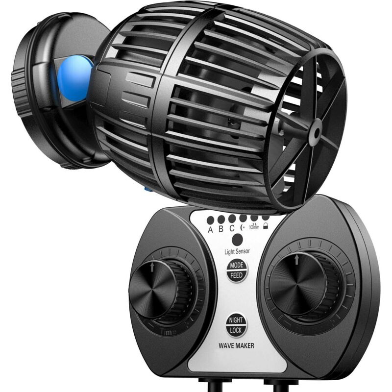 Pompa Circolazione Acquario 3000 L/h - Wavemaker Orientabile 360&deg;, Nero