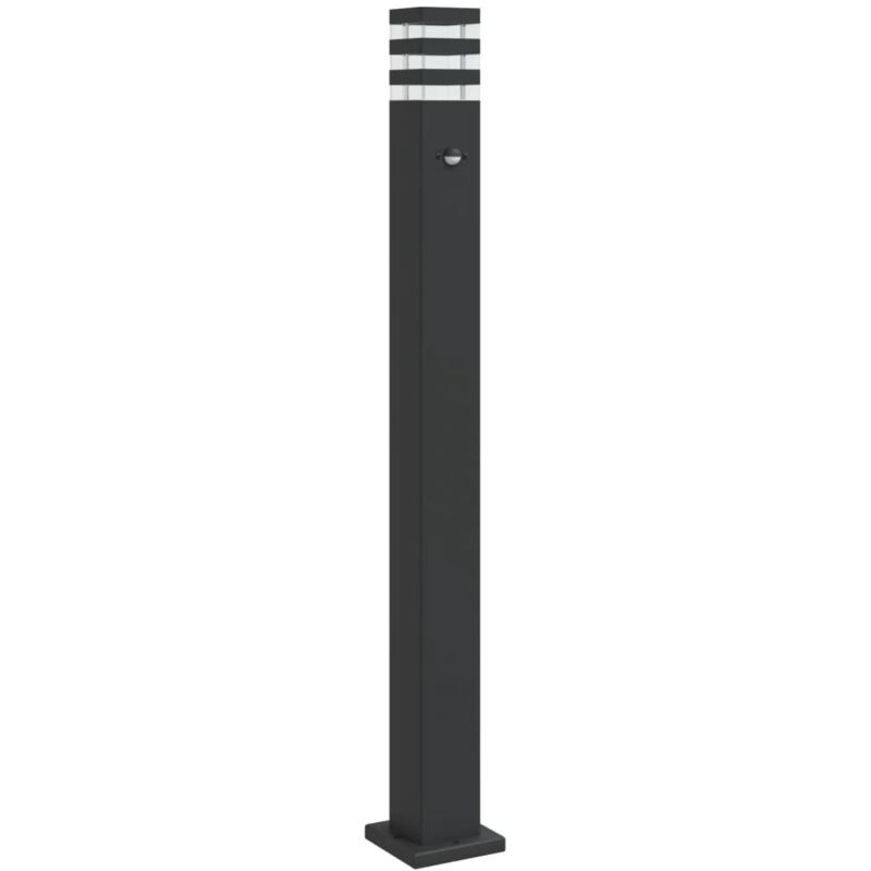 Lampione Da Giardino In Alluminio, Altezza 100 Cm, Con Lanterna In Vetro, IP43, Per Vialetti E Terrazzi
