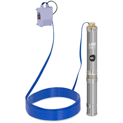 Pompa sommersa per pozzo sommergibile scarico - 6.000 L/h - 550 Watt - acciaio inox (1/4)