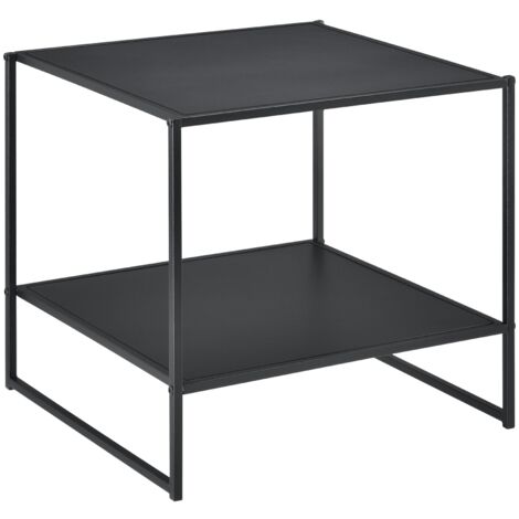 Comodino Moderno Mid-Century Nero Con Cassetto - Cornice Dorata, Per Camera Da Letto E Soggiorno - Foto 3