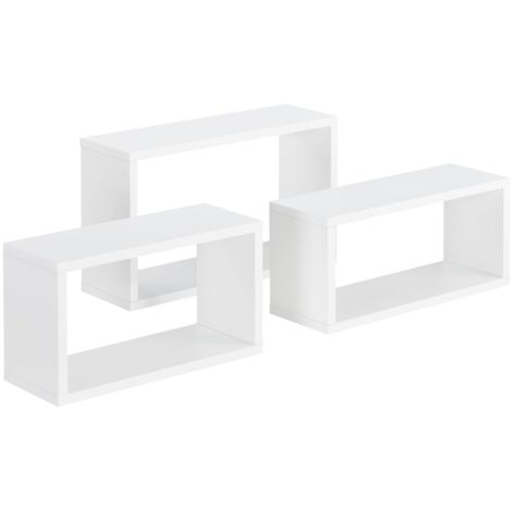 Mensole Nuvola Mensole A Nuvola Per Cameretta - Set Di 3, Bianco, Nephos, Fino A 5kg Libreria Cameretta