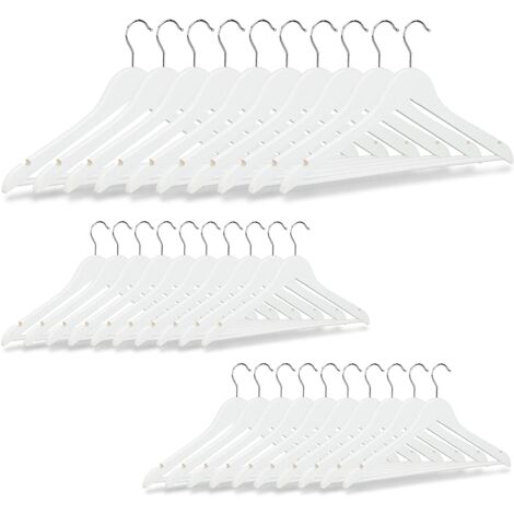 Grucce In Legno Marrone – 40 Pezzi – Requisite Needs – Con Tacche E Barra Pantaloni – Ganci Cromati Girevoli – Antiscivolo - 5