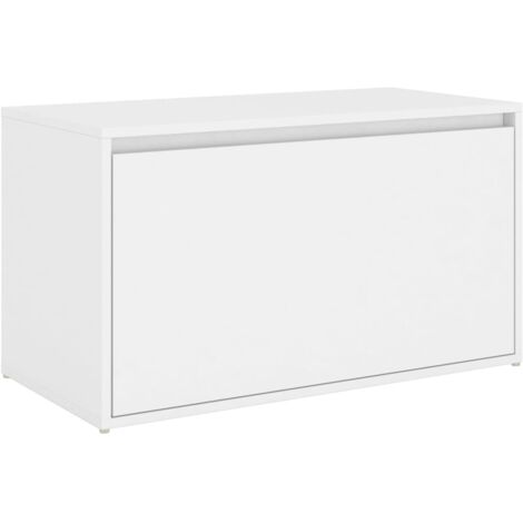 Panca da ingresso panca 80 x 40 x 45 cm in truciolare bianco 020010857