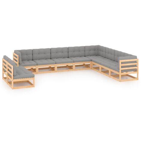 Mobili Da Giardino Mobili Da Esterno Set Di Mobili 7 Pezzi In Legno Di Pino Massiccio Bianco 82061319