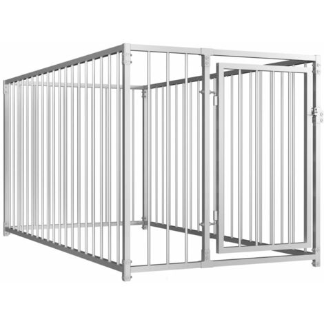 Cuccia da esterno gabbia recinto per animali box per cani da esterno 100 cm 020000338