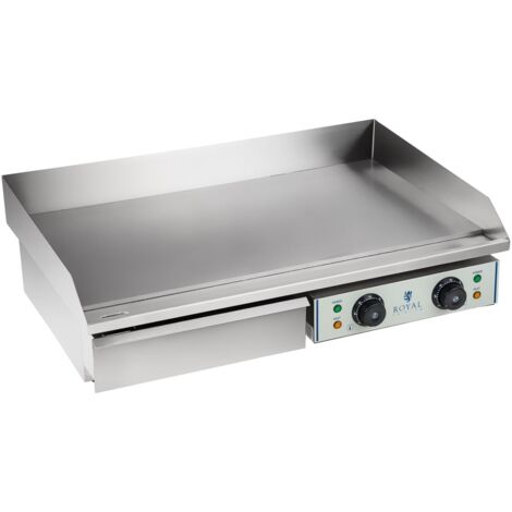 Plancha elettrica liscia - 75 cm - 2 x 2,2 kW professionale in acciaio inox 3614039