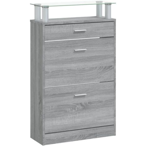Scarpiera A 5 Cassetti – Bianco Sonoma – 85x74x35 Cm – Per Corridoio, Camera Da Letto, Ingresso – Mobile Contenitore Facile Da Montare