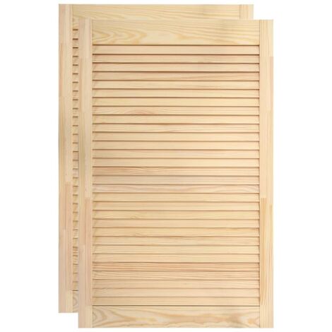 Porte a persiana in 2 pezzi legno di pino massiccio 99,3 x 59,4 cm 020003901 (1/5)
