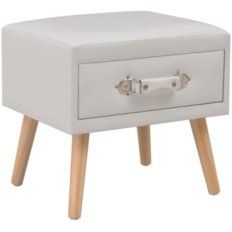 Comodino comodino cassettiera mobile camera da letto bianco 40x35x40 cm sintetico 1402068 (1/5)