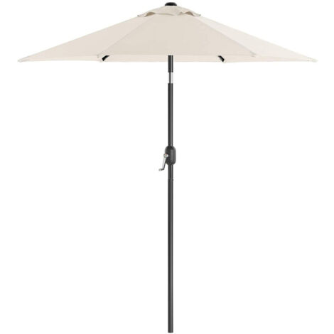 Ombrellone da giardino 2 mt palo ombrellone e stecche metalliche basculanti non incluse per giardino balcone terrazzo esterno piscina spiaggia beige (1/5)