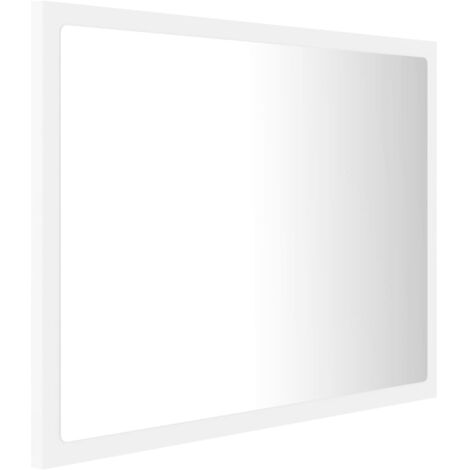 Specchio da bagno a LED da 61 x 81,3 cm, design ovale senza cornice