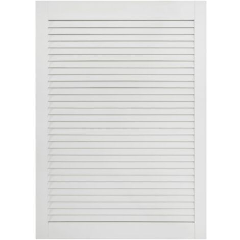 Porta a persiana anta per guardaroba anta per mensola rivestimento per armadio divisorio per guardaroba 69 x 39,4 cm legno di pino massiccio bianco 020003884 (1/5)